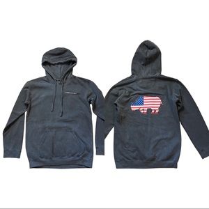 NWOT American Rhino grey hooded sweatshirt size S ~